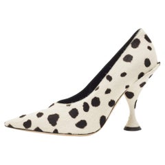 Escarpins à bouts pointus Ava en veau noir/blanc Burberry Taille 36