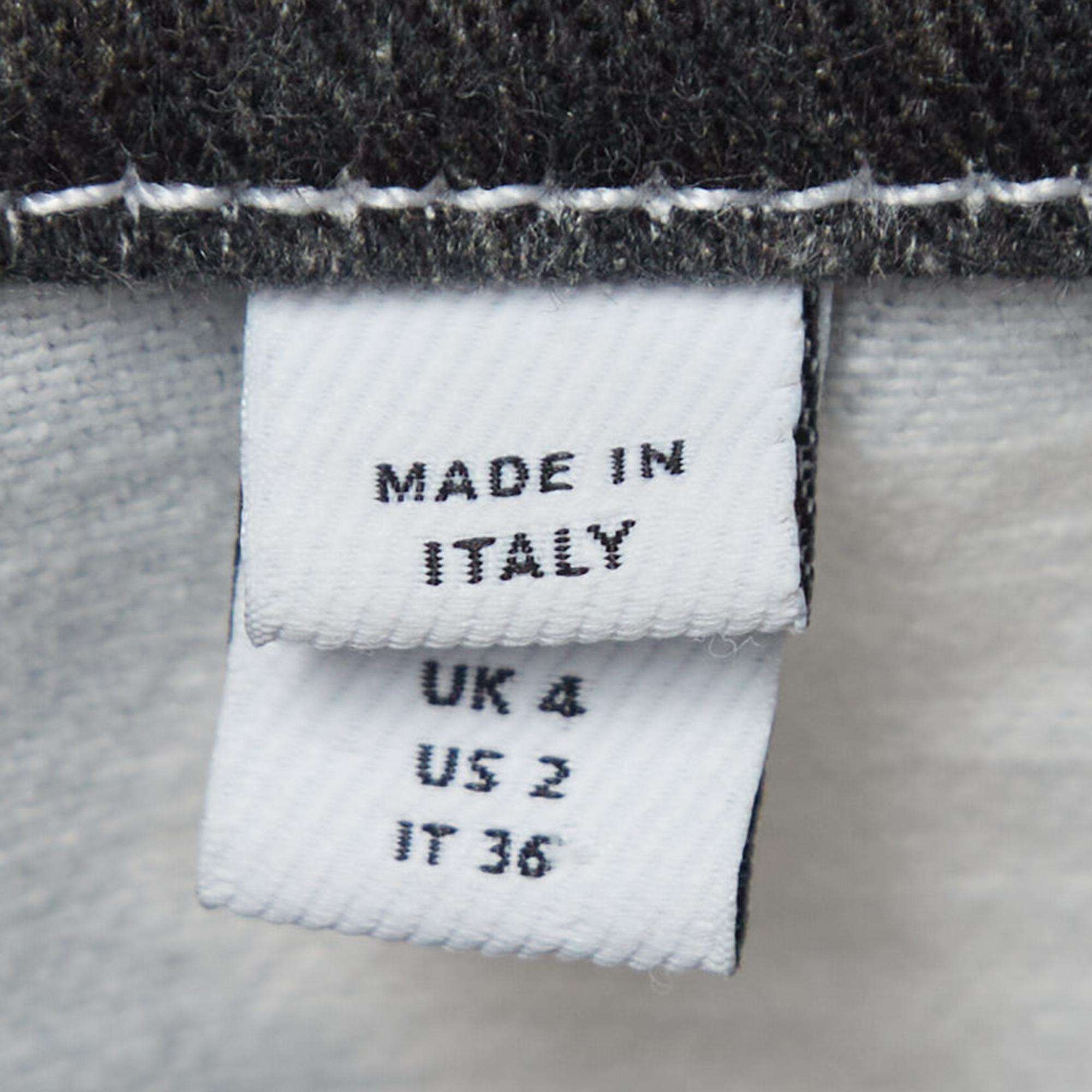 Burberry Veste en jean boutonnée imprimée noir/blanc XS Pour femmes en vente