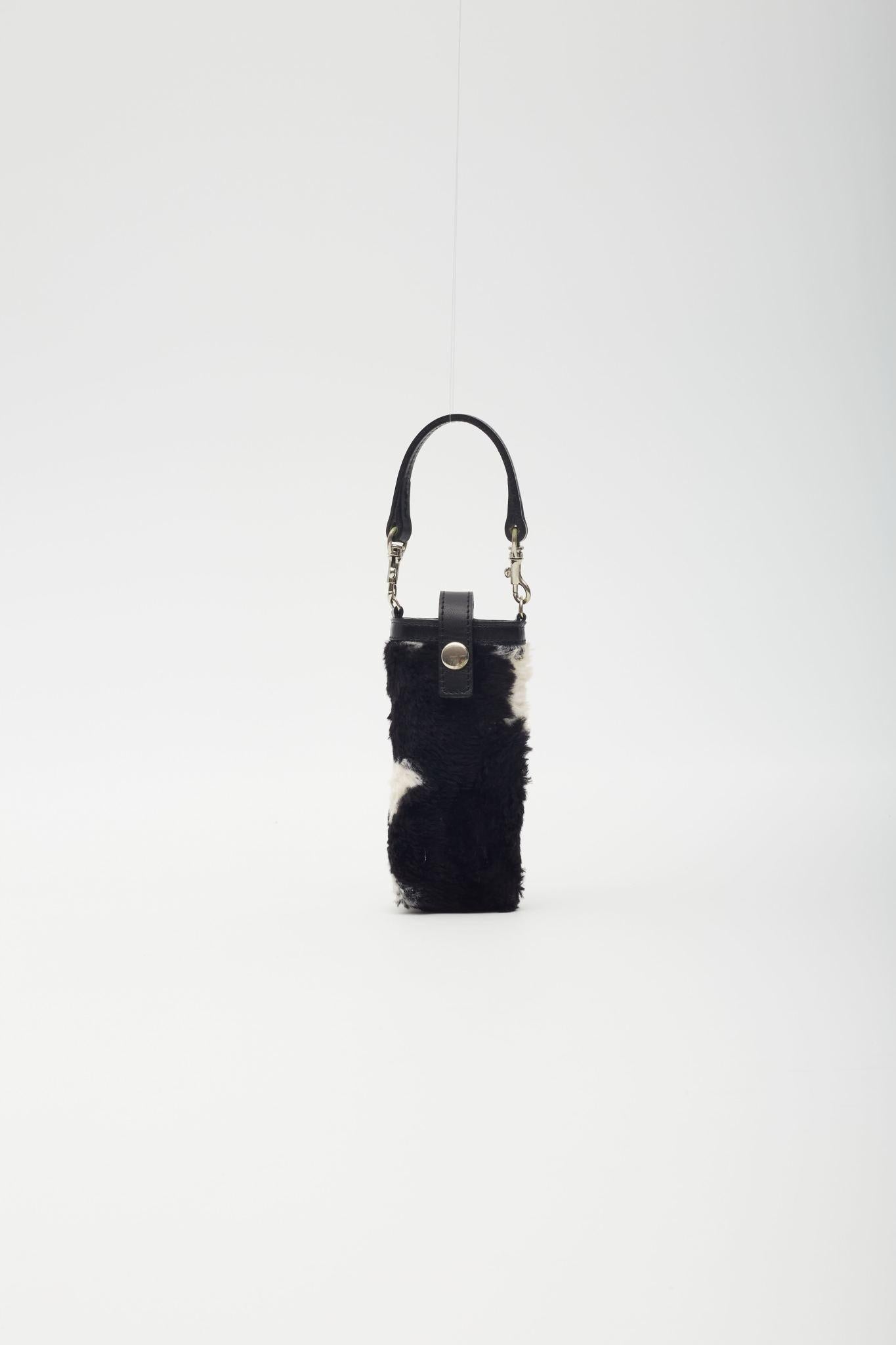 Burberry Black White Print Dog Poop Bag Holder Crossbody For Sale 2