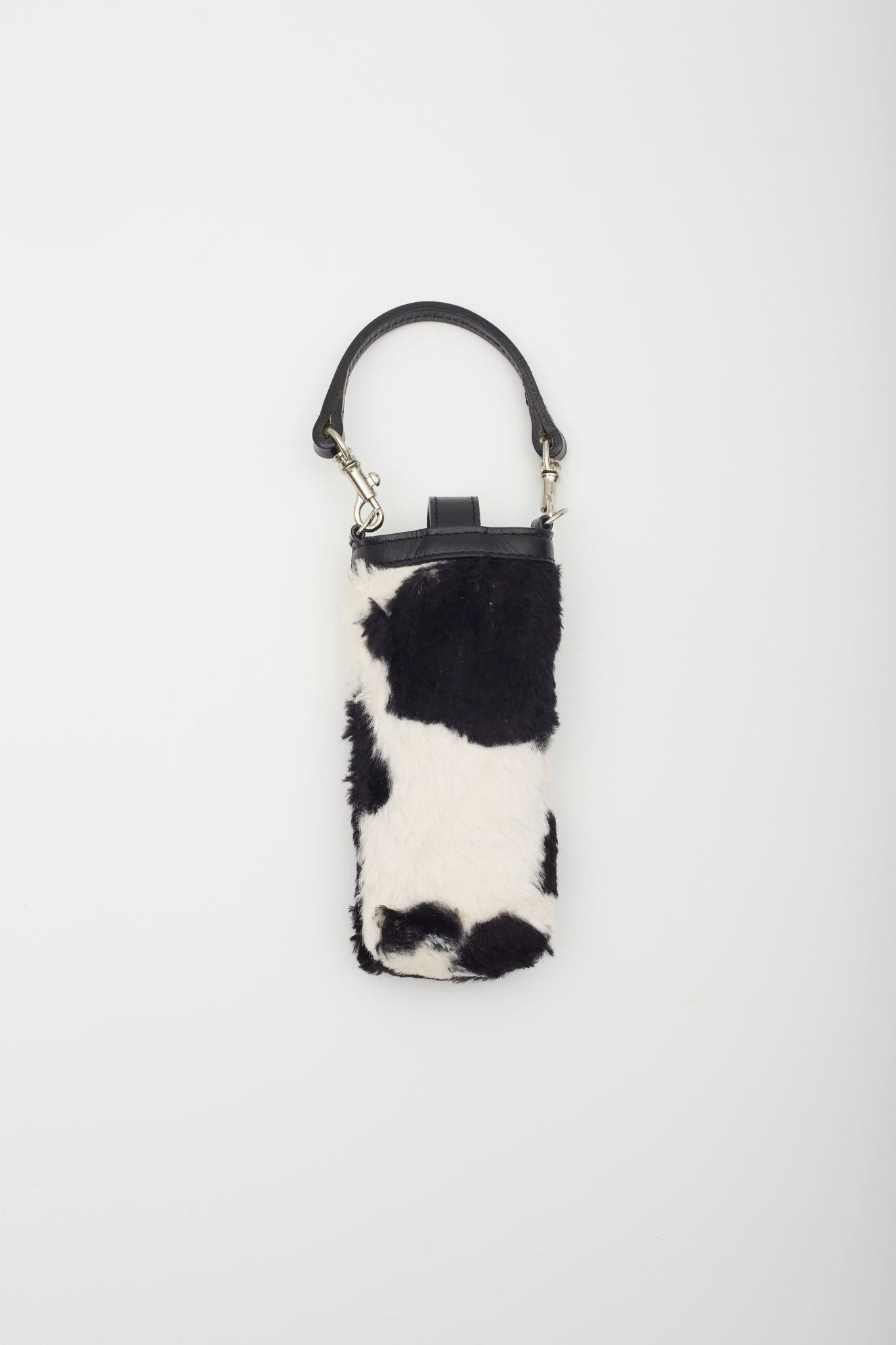 Burberry Black White Print Dog Poop Bag Holder Crossbody For Sale 3