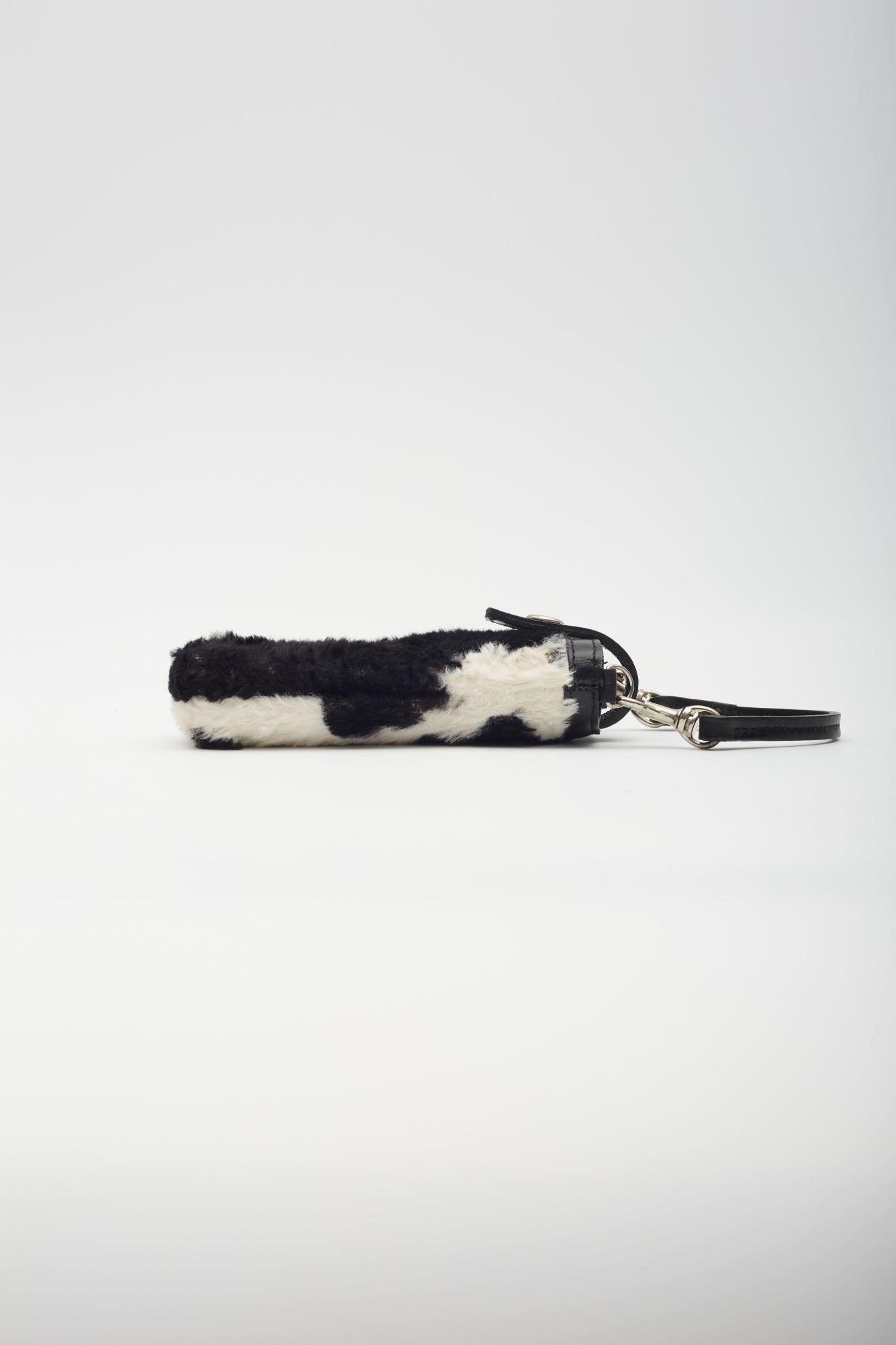 Burberry Black White Print Dog Poop Bag Holder Crossbody For Sale 5