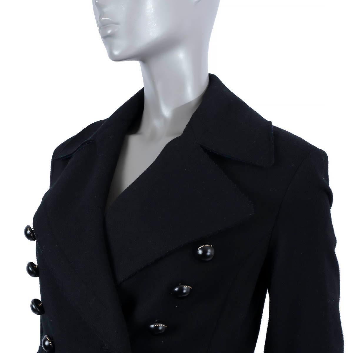 BURBERRY black wool ALVINGHAM DOUBLE BREASTED PEPLUM Jacket 4 XS For Sale 2