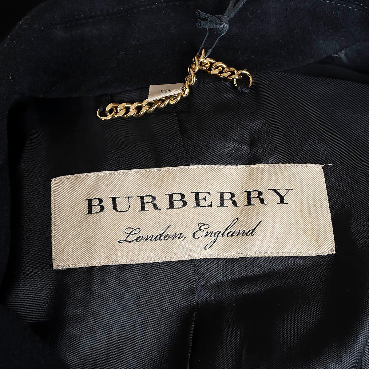 BURBERRY black wool ALVINGHAM DOUBLE BREASTED PEPLUM Jacket 4 XS For Sale 4