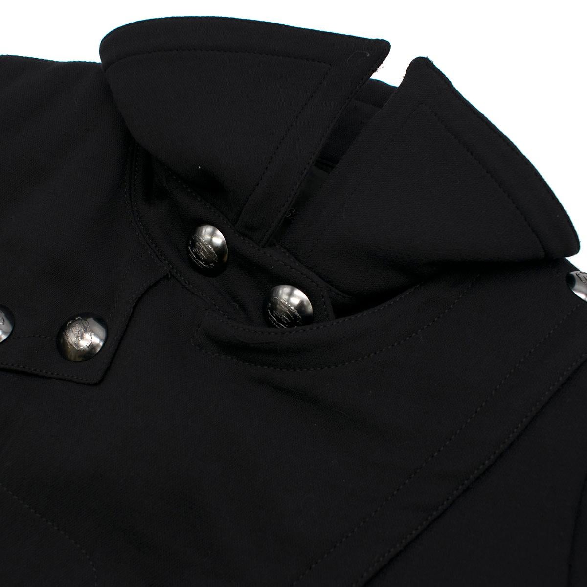 Women's Burberry Black Wool Asymmetric Coat  estimated size XS