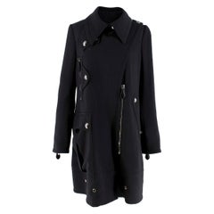 Burberry Black Wool Asymmetric Coat  estimated size XS