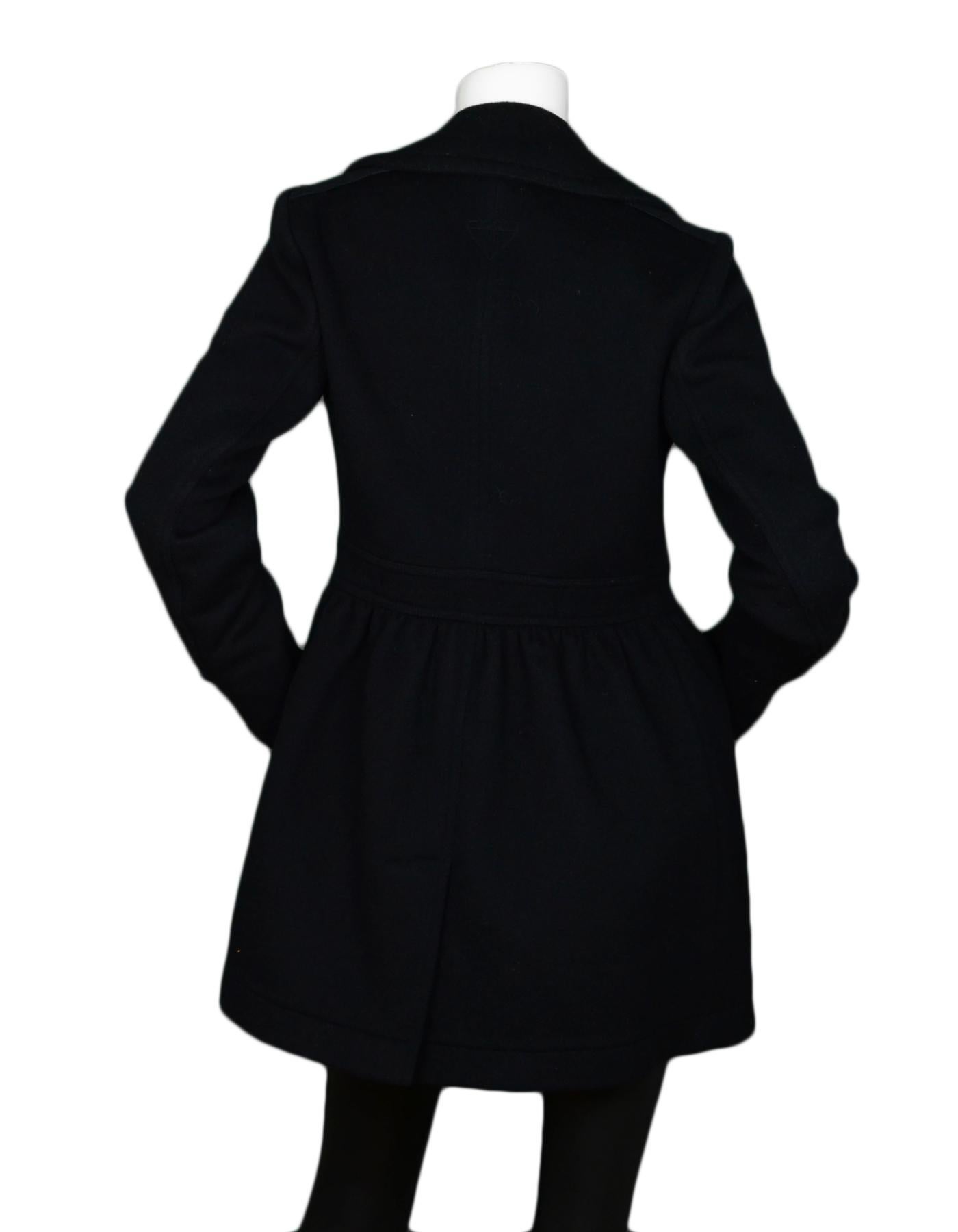 burberry wool coat black