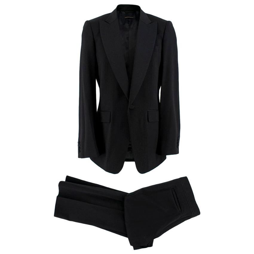 Burberry Black Wool Hand-Tailored Tuxedo Set L 50 