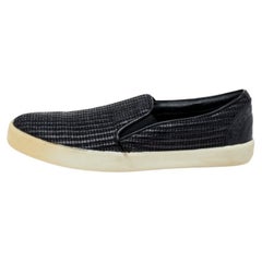 Baskets Burberry noires tissées en raphia, taille 41