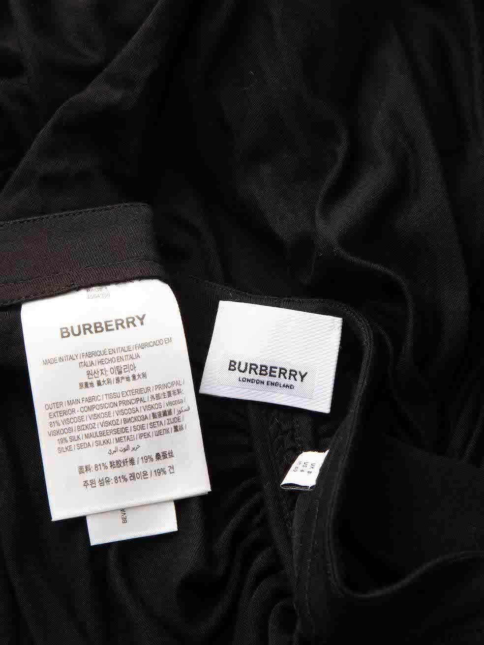 Burberry mini-jupe noire froncée avec fermeture éclair, taille S Pour femmes en vente