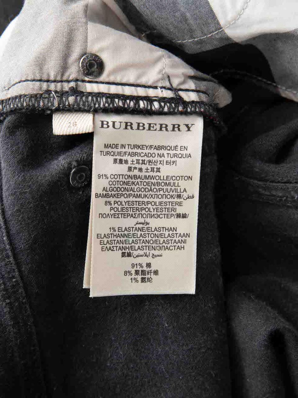 Jean skinny à revers zippé noir Burberry Taille S Pour femmes en vente