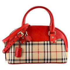 Burberry Bloomsbury Satchel Horseferry Check Canvas with Leather Small
