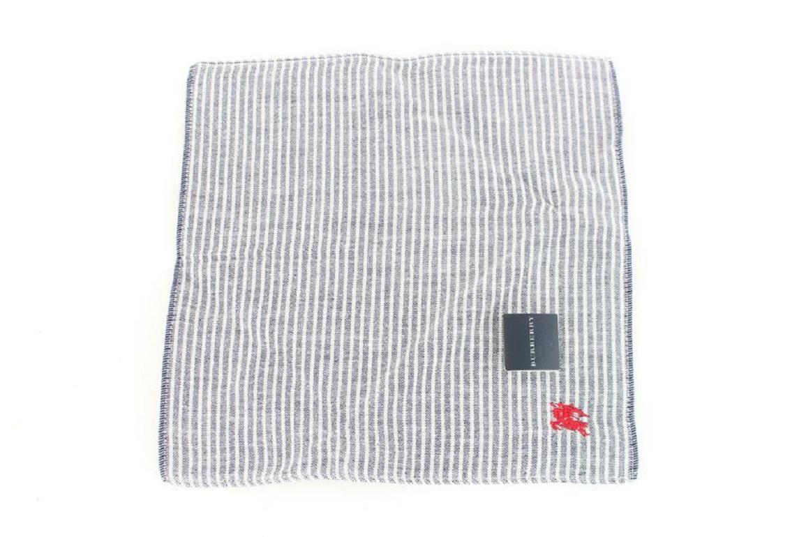 Women's Burberry Blue Box Nova Check Double Twin Towel Set 230565 Scarf/Wrap For Sale