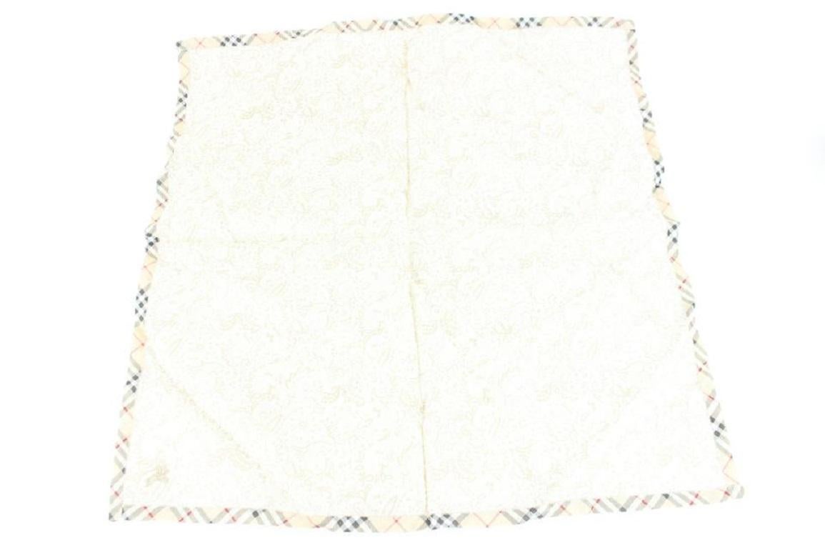 Burberry - Ensemble de deux serviettes à carreaux Nova à carreaux bleus 230565 - Écharpe/porte-monnaie en vente 1