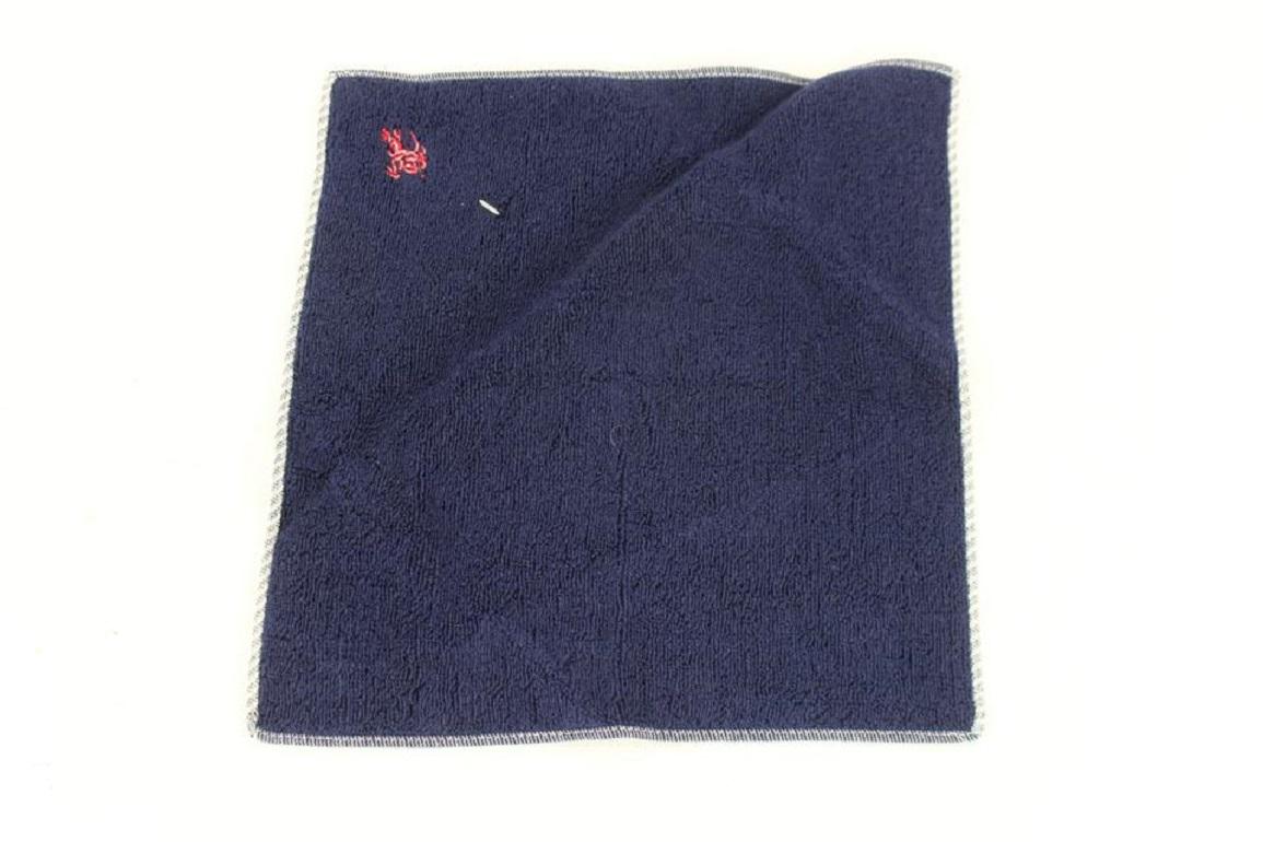 Burberry - Ensemble de deux serviettes à carreaux Nova à carreaux bleus 230565 - Écharpe/porte-monnaie en vente 2