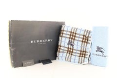 Burberry Blue Box Nova Check Logo Towel Set 18burz1113 Scarf/Wrap