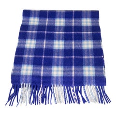 Sciarpa in cashmere a quadri blu di Burberry