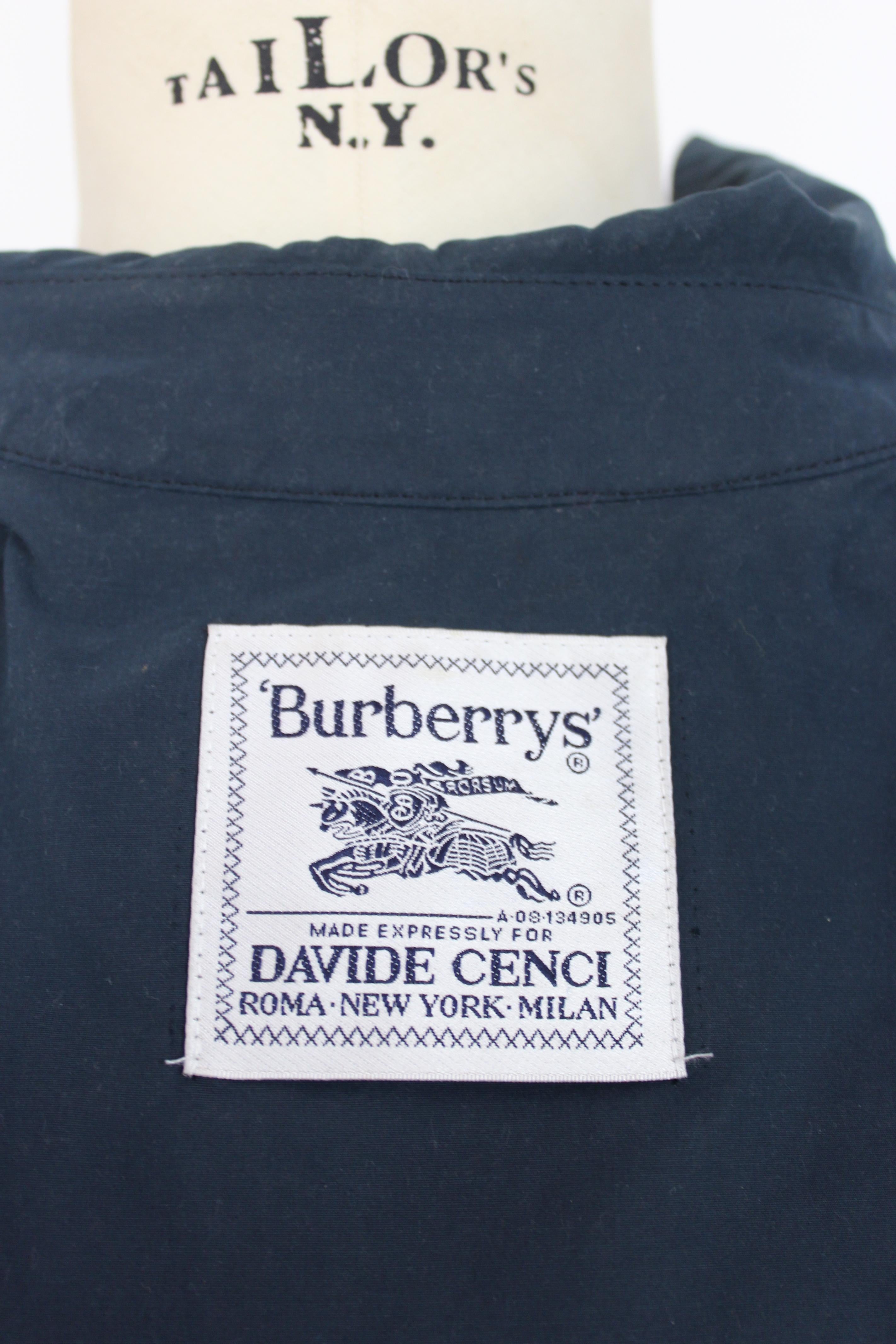 Burberry Blue Cotton Classic Raincoat 2