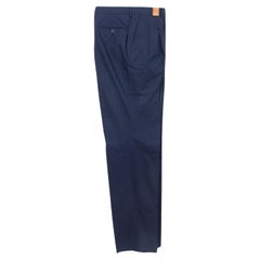 Retro Burberry Blue Cotton Trousers 1990s