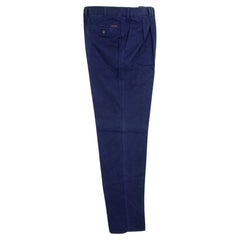 Burberry Blue Cotton Vintage Pants