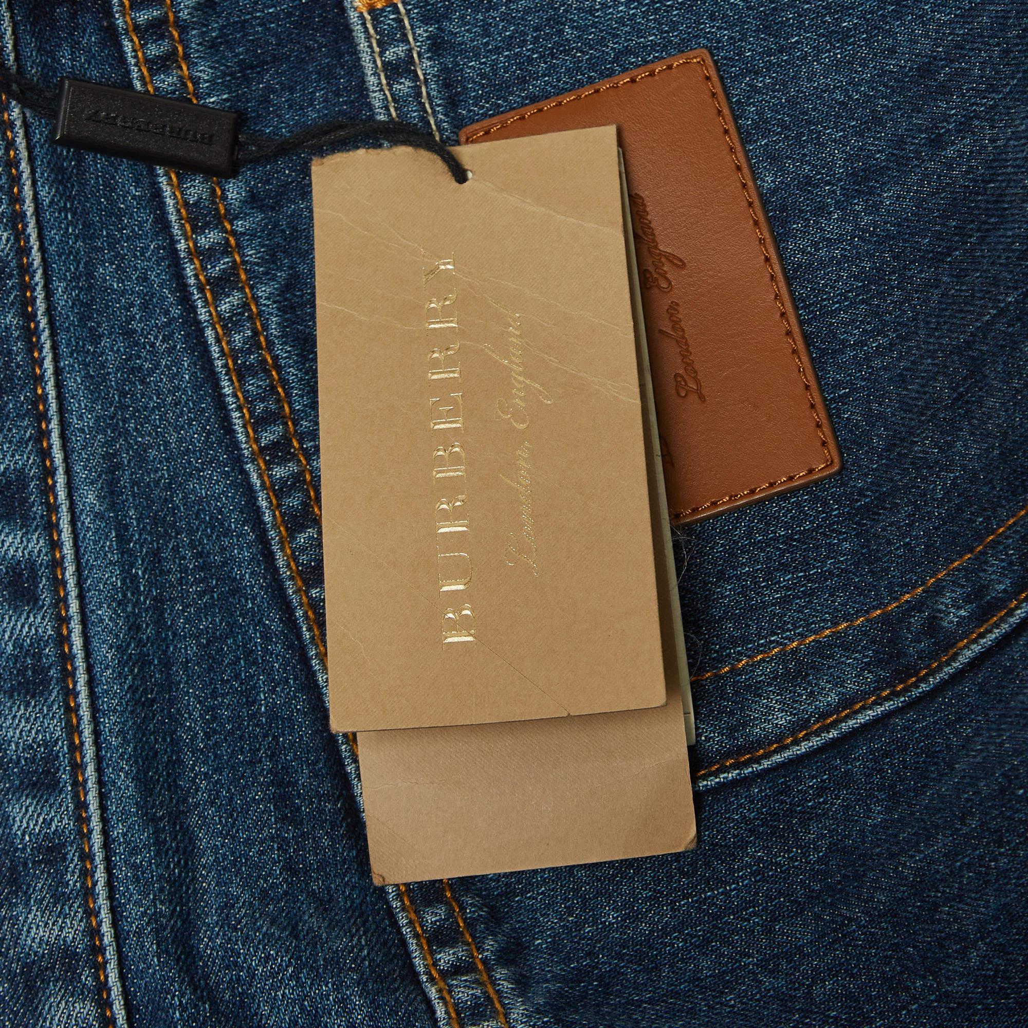 De las mujeres Vaqueros rectos Burberry Azul L Cintura 31 en venta