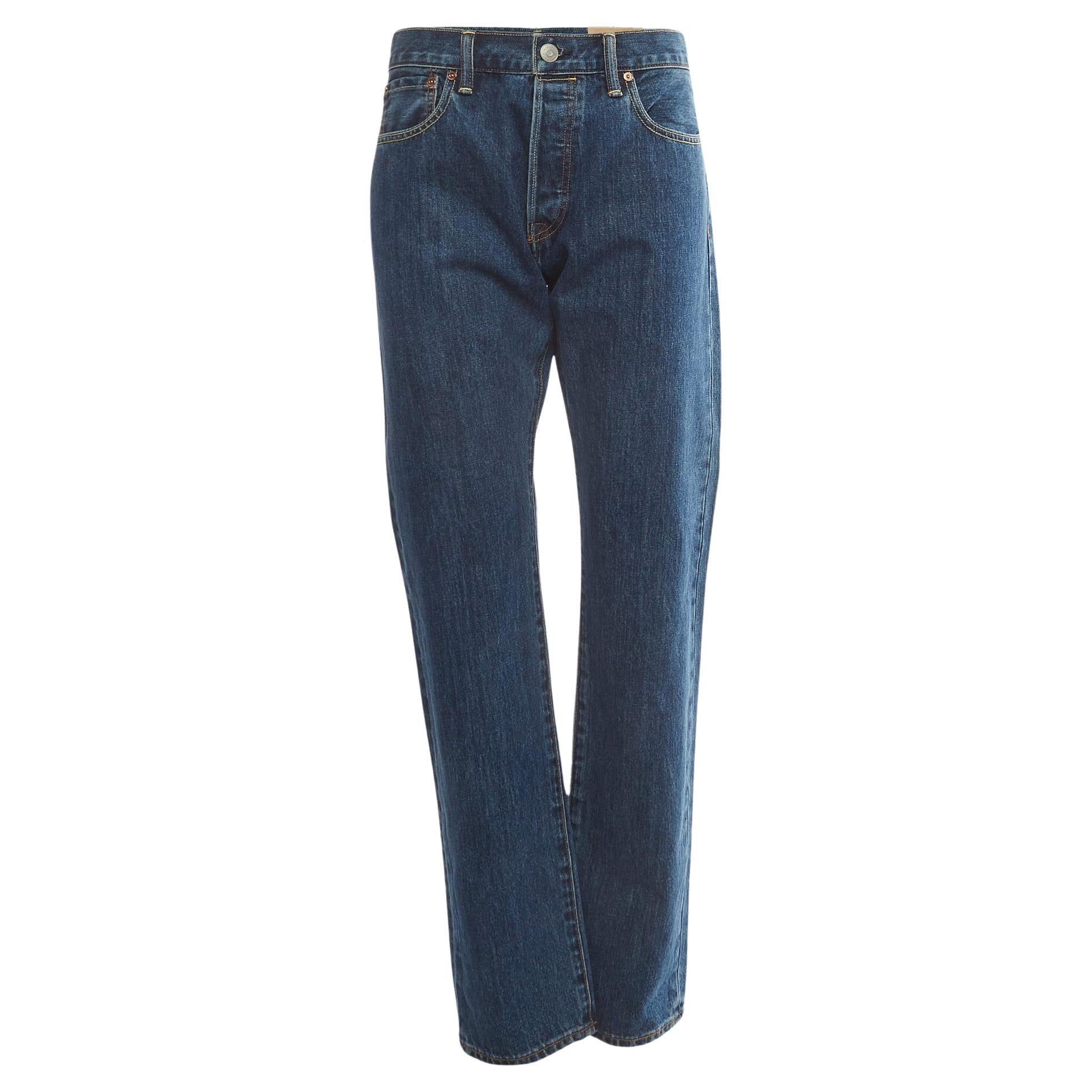 Burberry Blue Denim Straight Fit Jeans L Waist 31" For Sale
