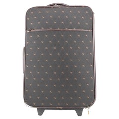 Burberry Blue Label Brown Logo Rolling Luggage Trolley Suitcase 1bur930a