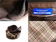 Burberry Blue Label Nova Check 2way Flap 232549 Brown Canvas Satchel