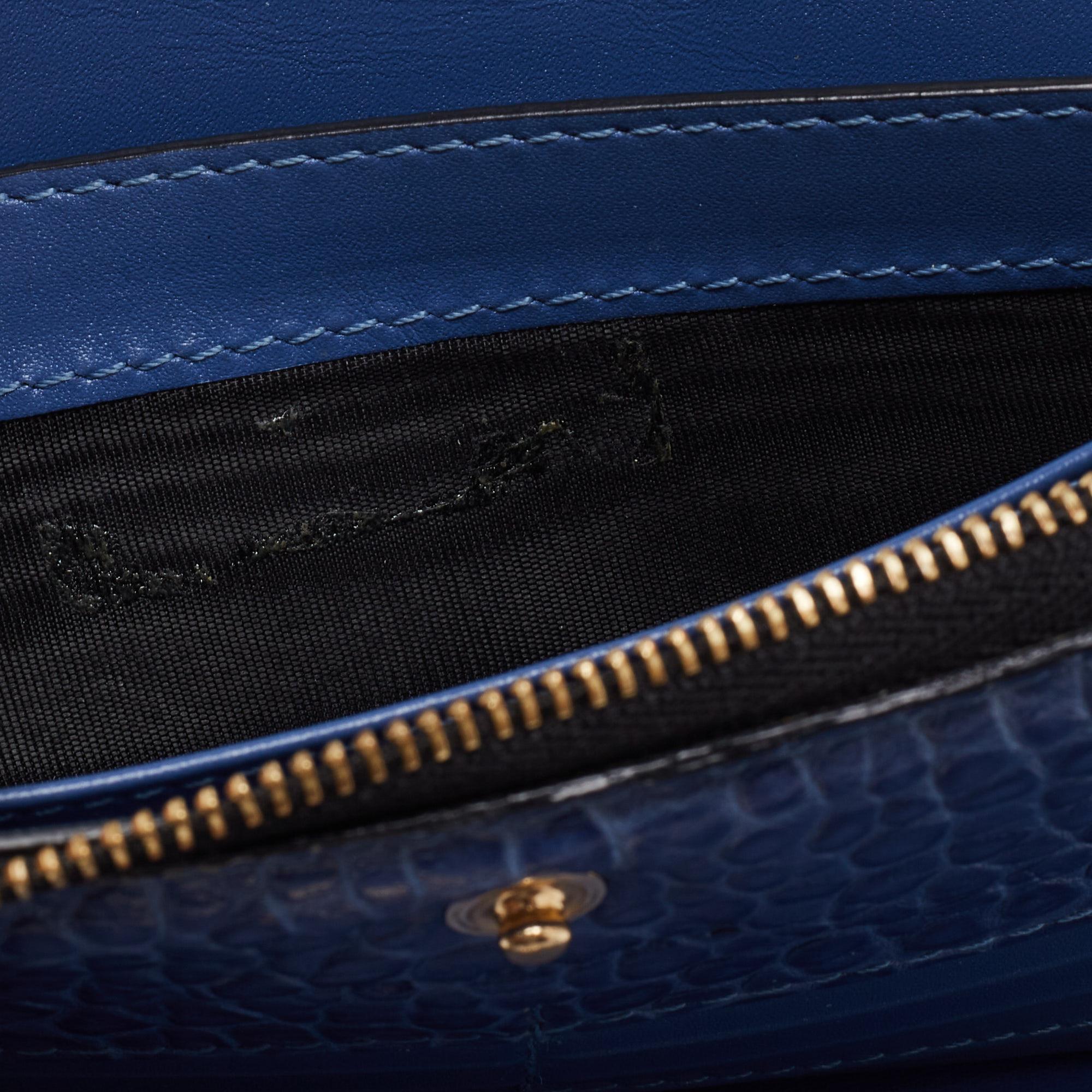 Burberry Blue Leather Alvington Continental Wallet 1