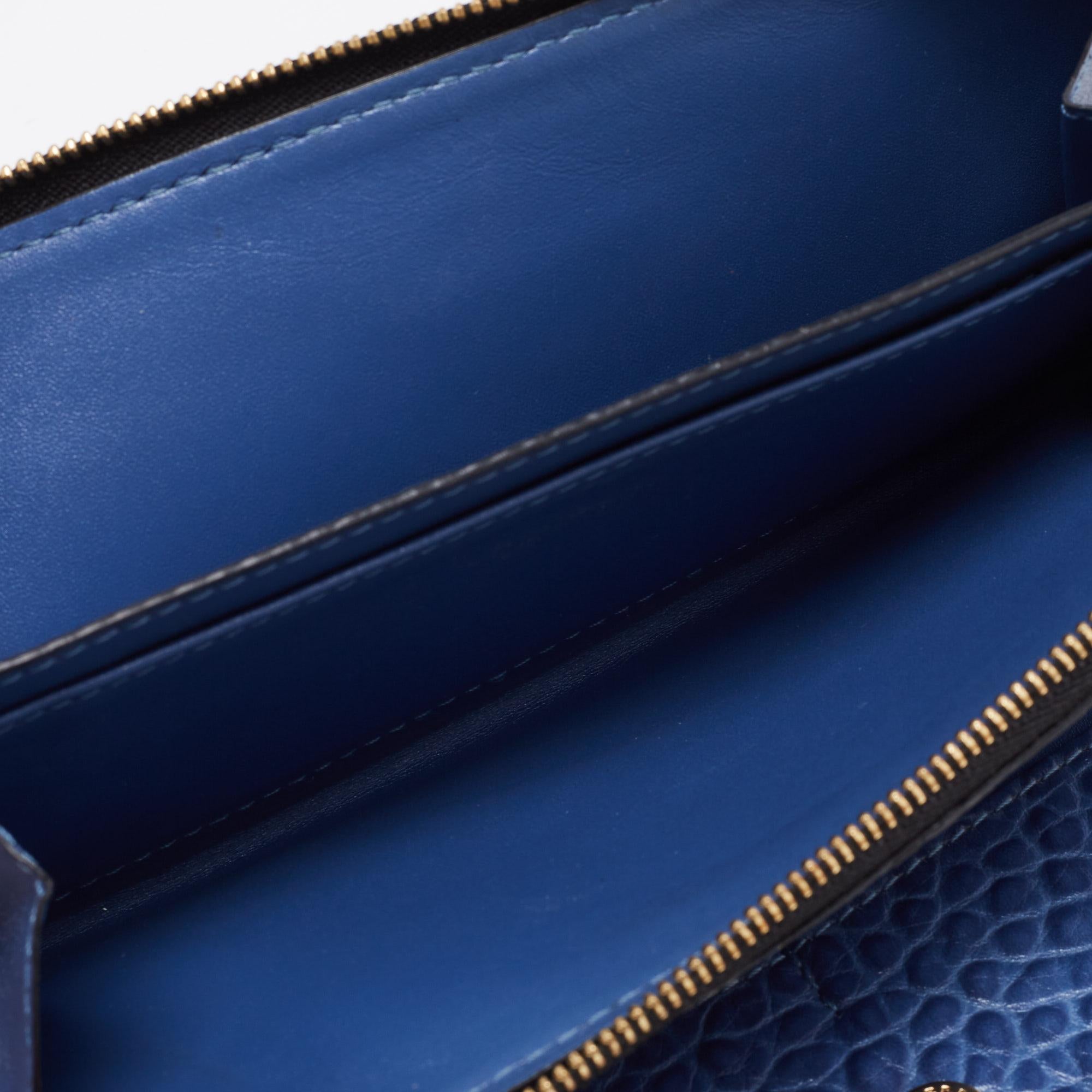 Burberry Blue Leather Alvington Continental Wallet 2