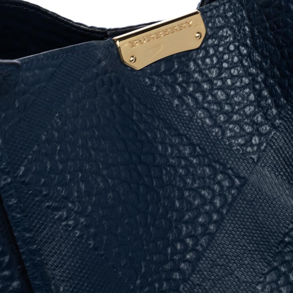 Burberry Blue Leather Canterbury Tote 4