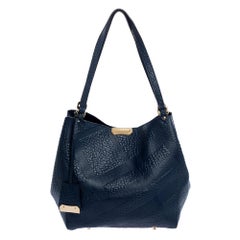 Burberry Blue Leather Canterbury Tote