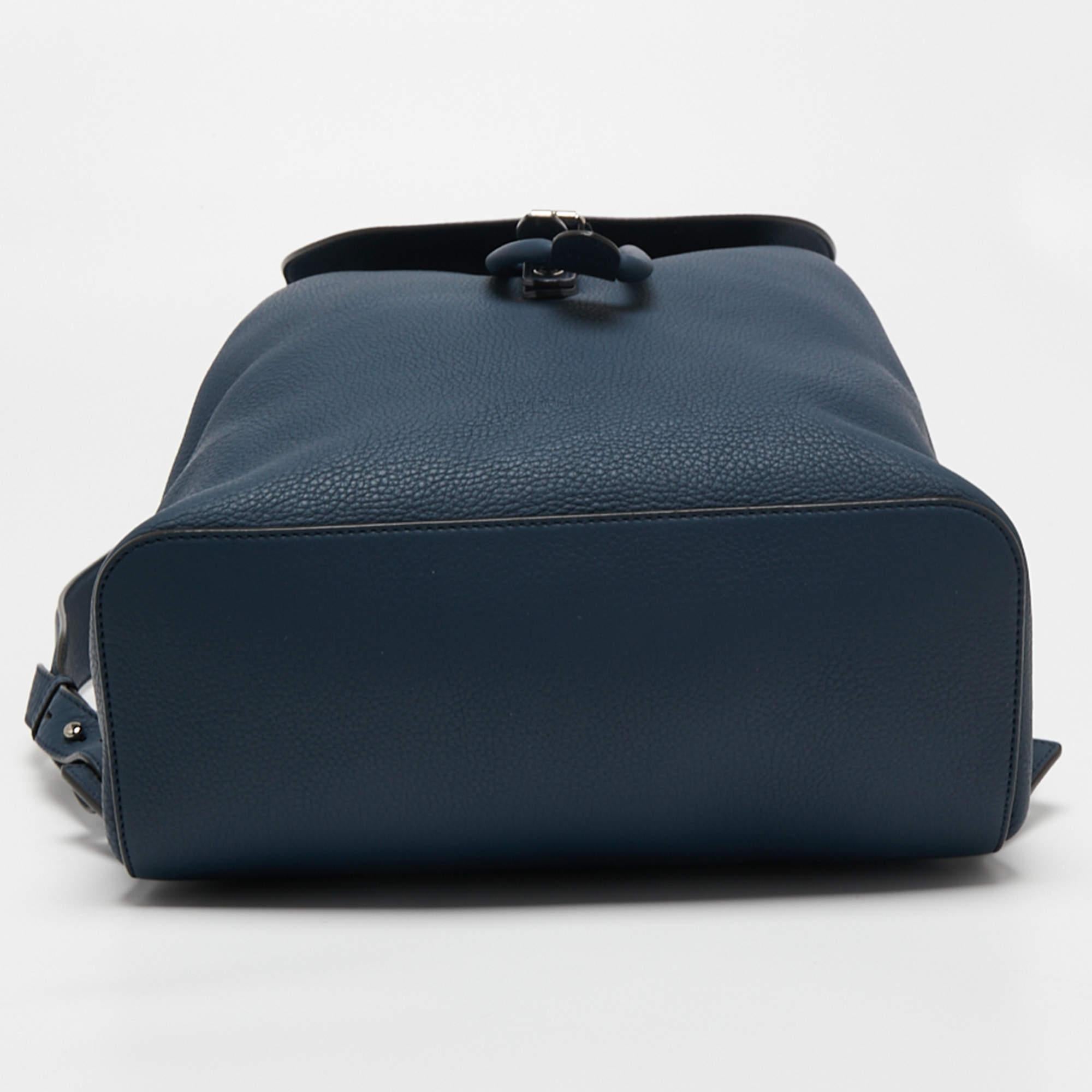 Burberry Blue Leather Pocket Backpack 1