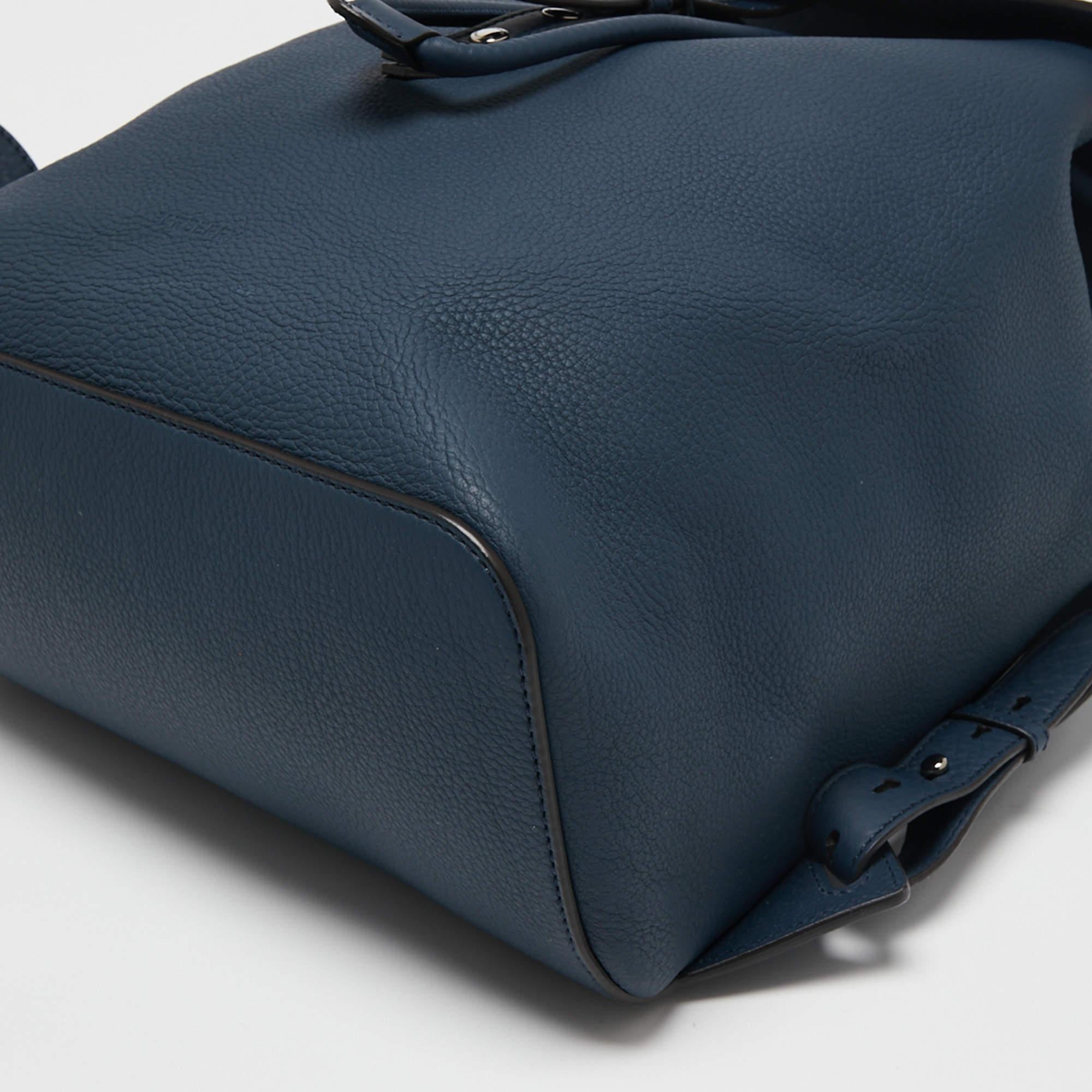 Burberry Blue Leather Pocket Backpack 2