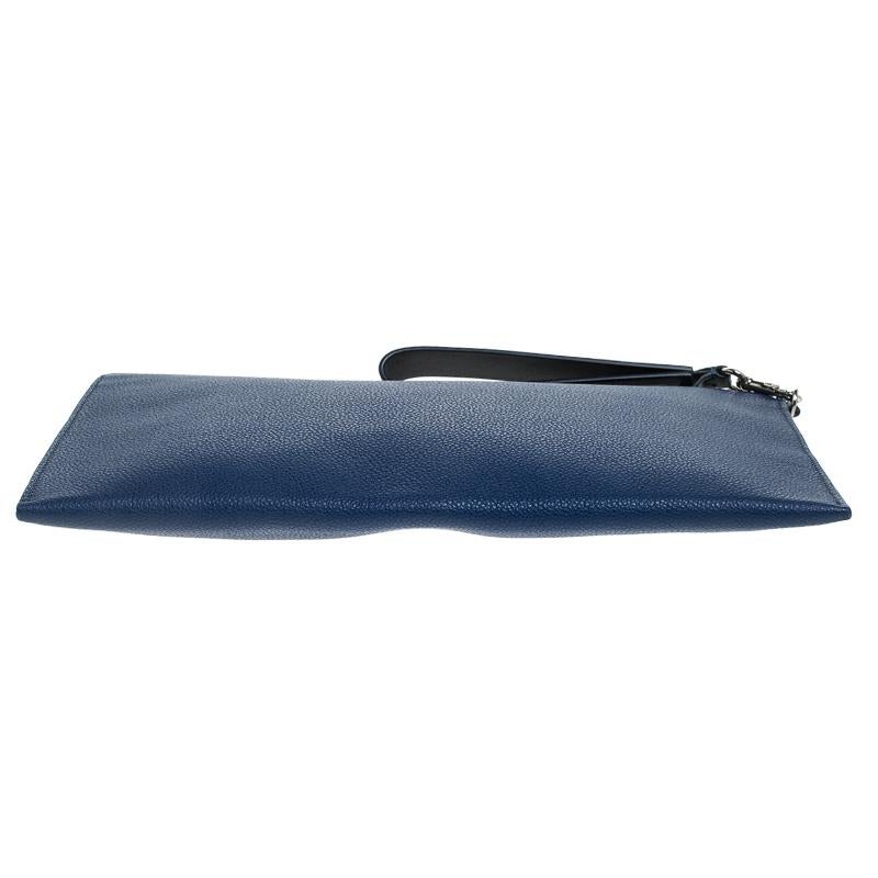 Burberry Blue Leather Wristlet Pouch For Sale at 1stDibs | burberry wristlet  sale