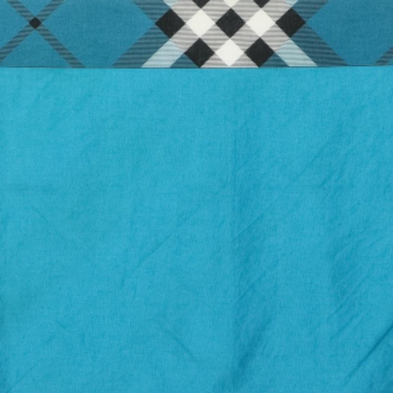 Burberry Blue Nova Check Bordered Cotton Handkerchief In Fair Condition For Sale In Dubai, Al Qouz 2
