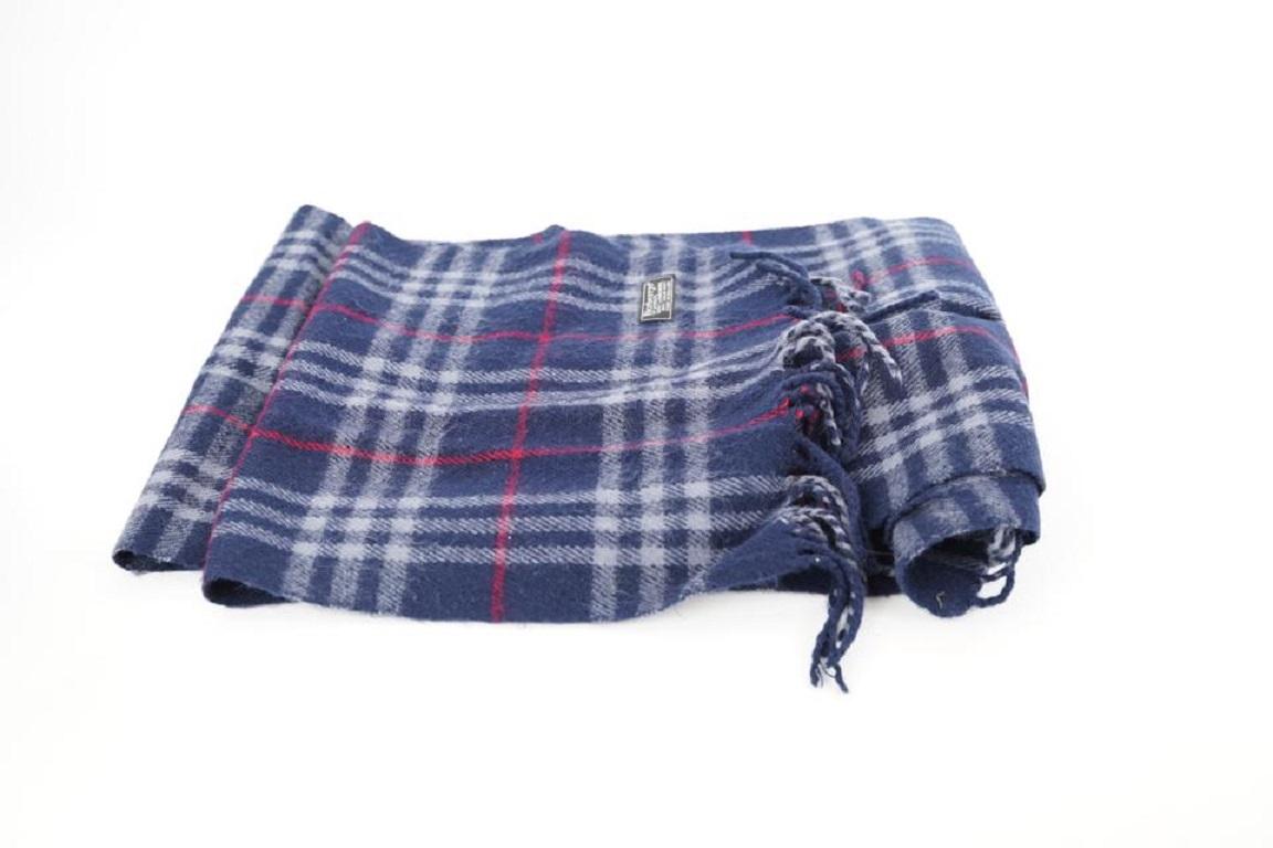 De las mujeres Burberry Bufanda Clásica Cuadros Nova Azul 315bur222