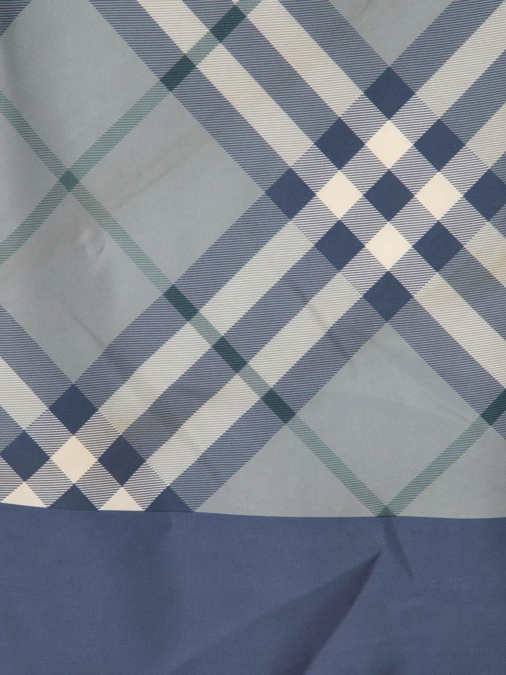 Women's Burberry Blue Nova Check Square Scarf For Sale