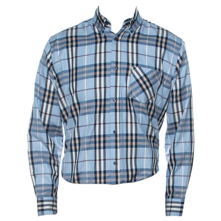 Burberry Brit Beige Nova Check Cotton Tunic Shirt XS Burberry