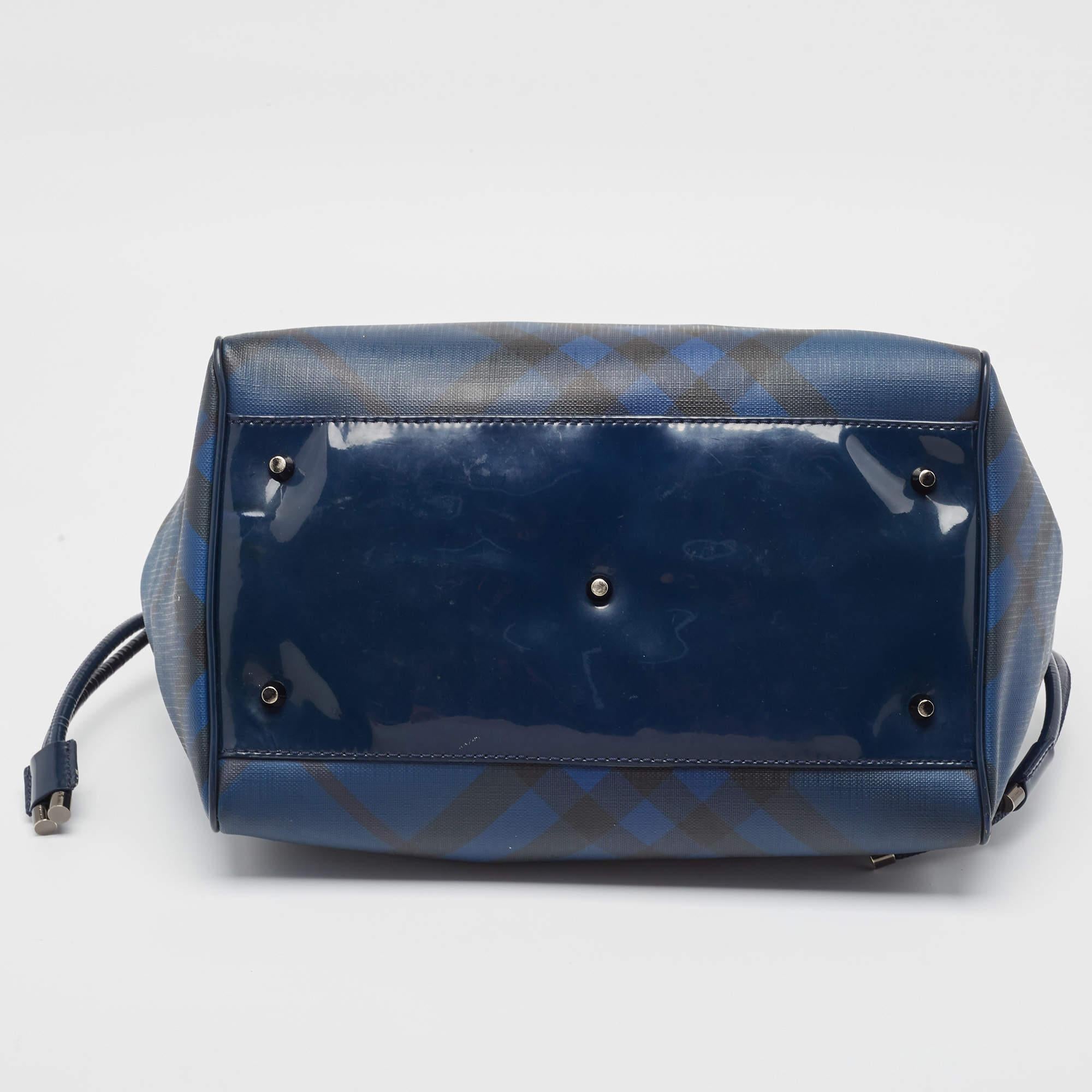 Burberry Blue Ombre Supernova Check PVC Bilmore Tote 2