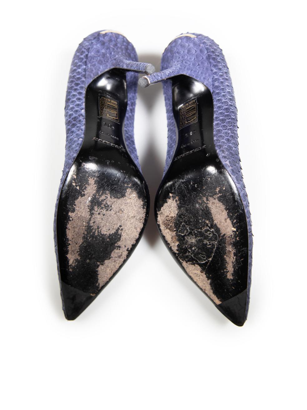 Burberry Blaue Python-Pumps mit spitzer Zehe Größe IT 40,5 im Zustand „Gut“ im Angebot in London, GB