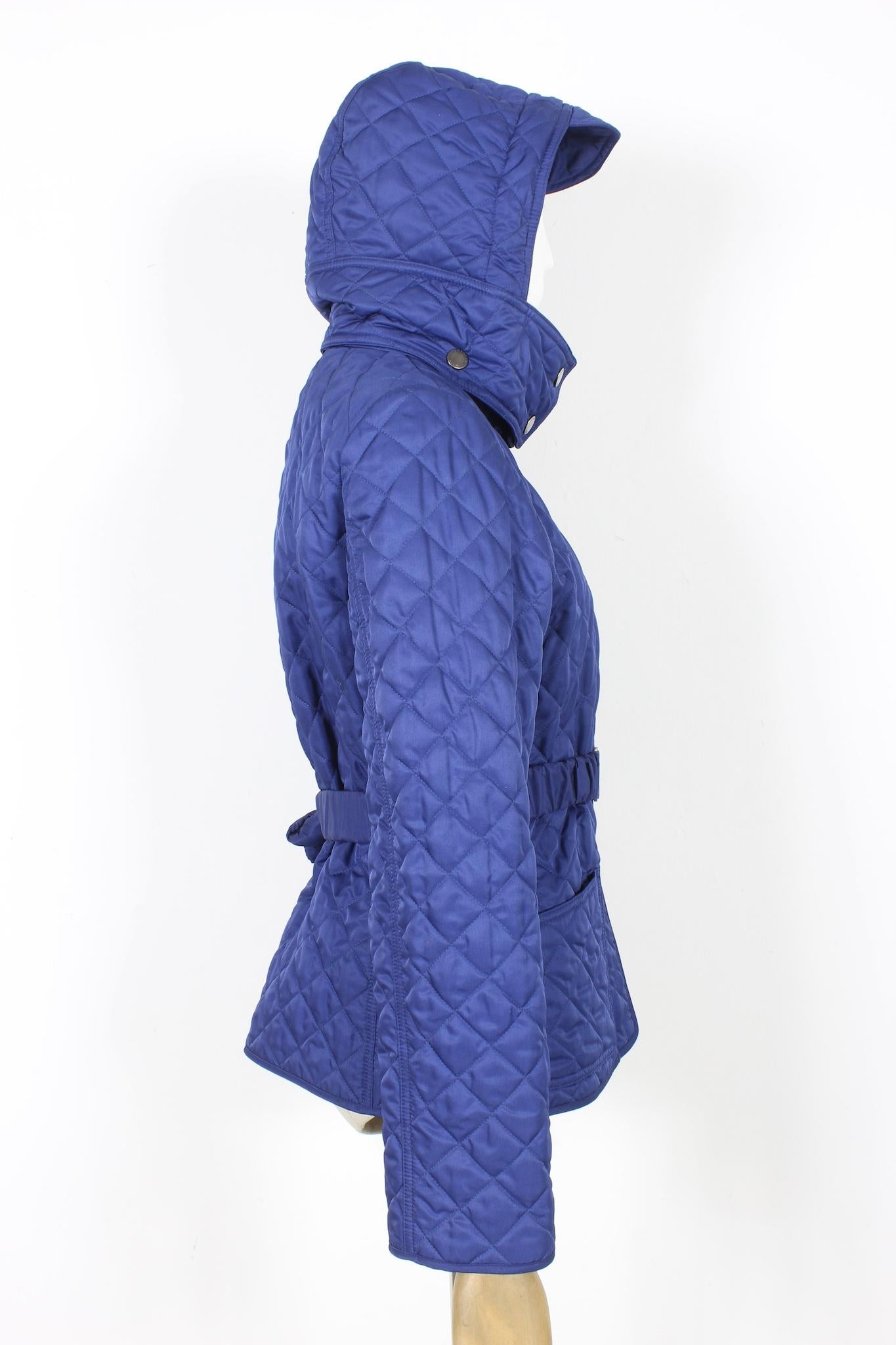 Burberry Blue Quilted Jacket 2000s In Excellent Condition For Sale In Brindisi, Bt