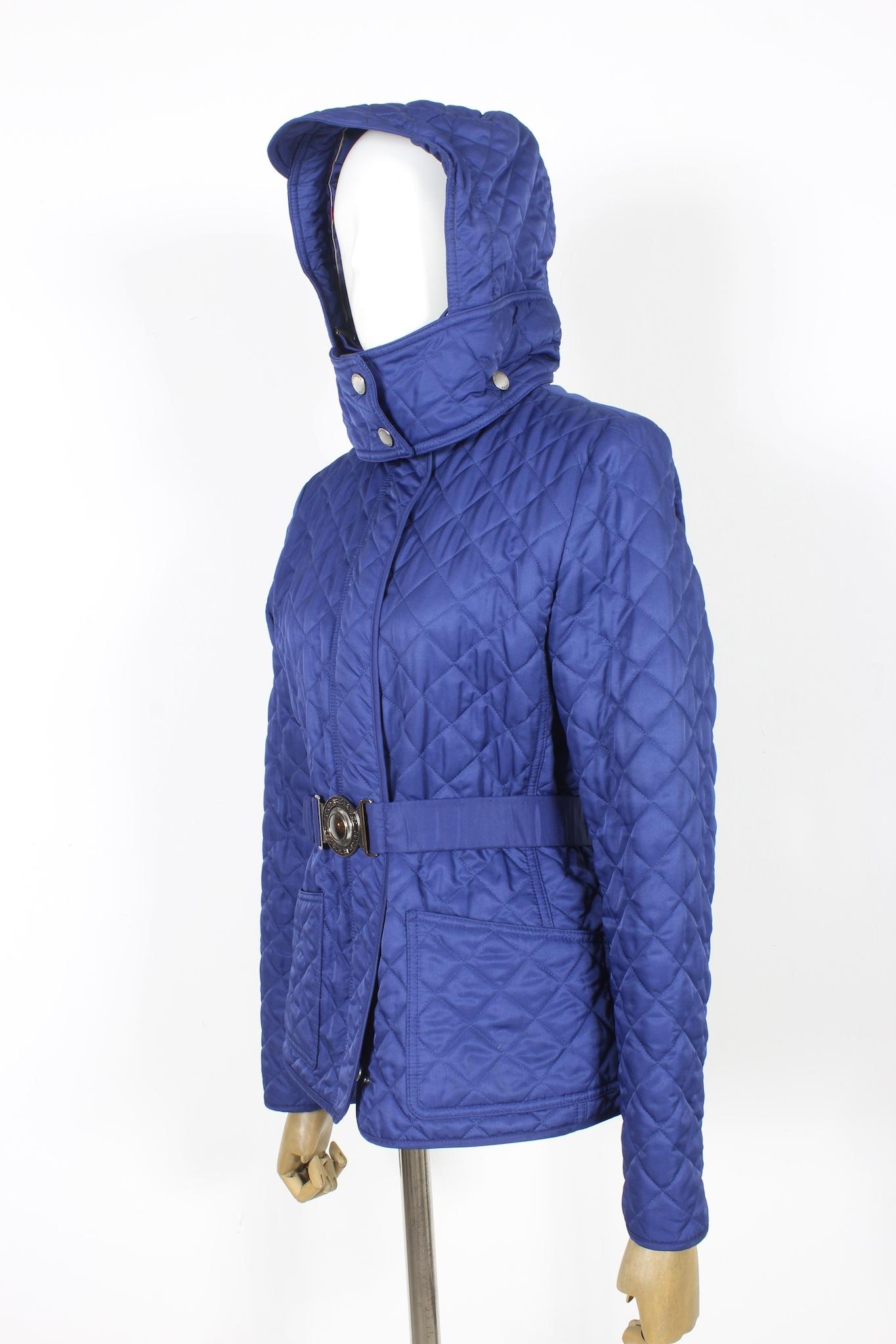 Burberry Blue Quilted Jacket 2000s For Sale 1