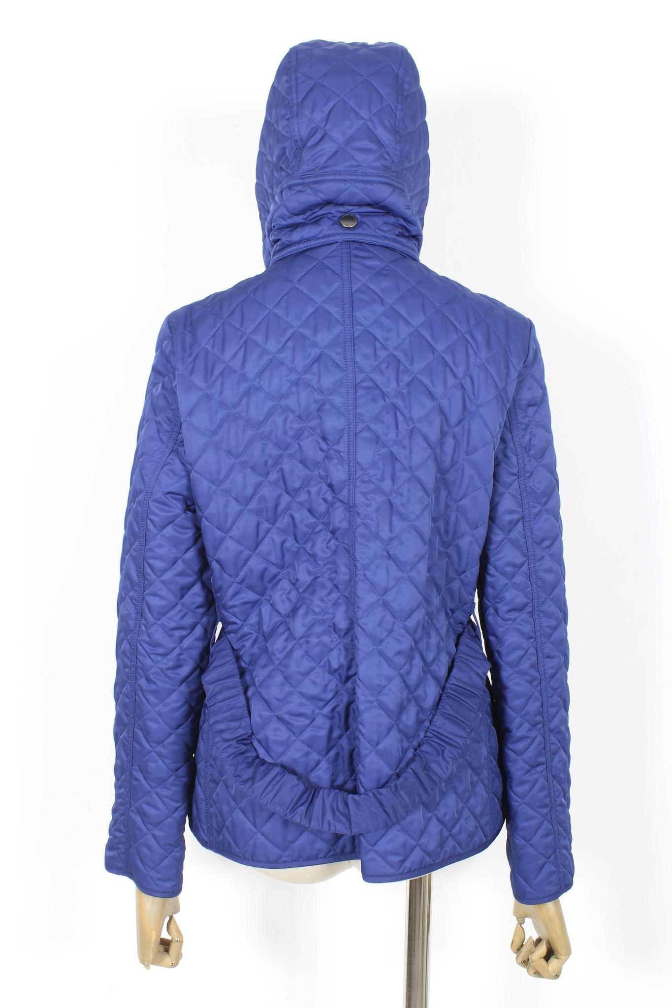 Burberry Blue Quilted Jacket 2000s For Sale 2