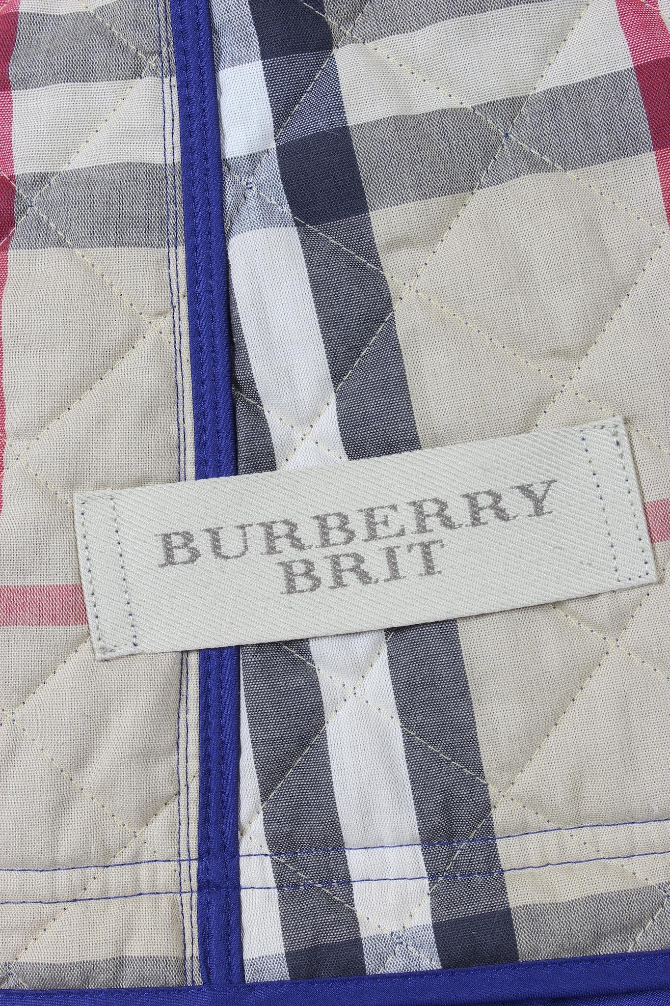 Burberry Blue Quilted Jacket 2000s For Sale 5