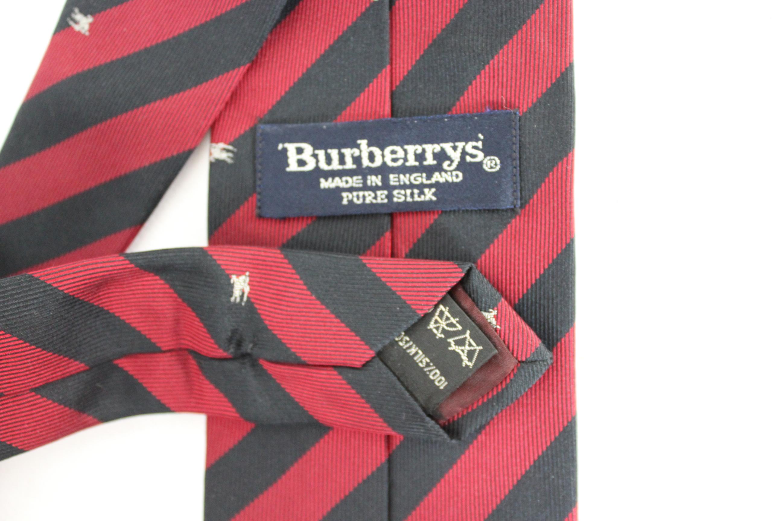red burberry tie