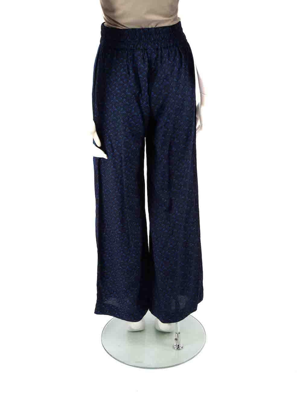 Pantalon Burberry bleu TB Monogram Taille XXS Bon état - En vente à London, GB