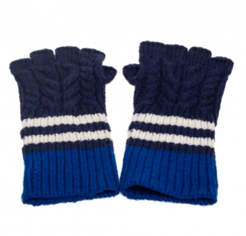Diese fingerlosen Handschuhe von Burberry sind aus Kaschmir gestrickt und mit Streifen versehen. Sie sind bequem und warm zu tragen. Kreieren Sie einen super-stylischen Winterlook mit diesem Paar!
