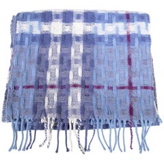 Burberry Blue Tartan Pattern Scarf
