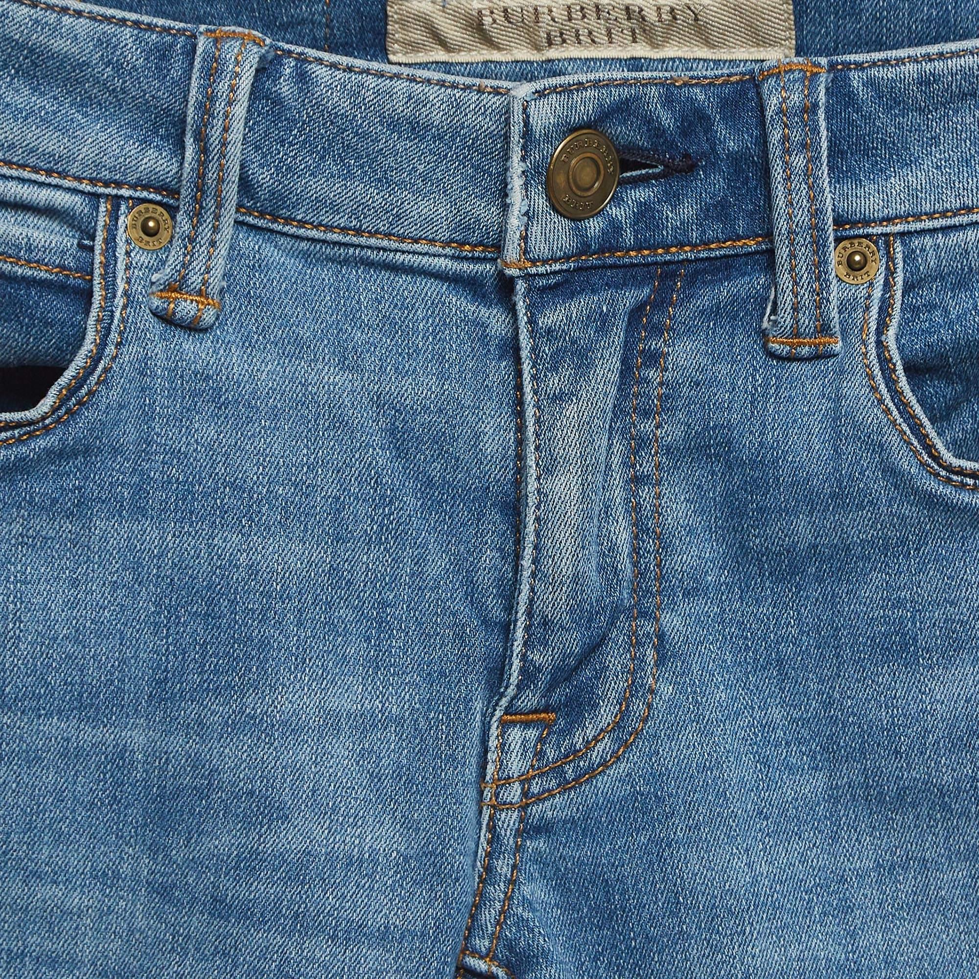 Vaqueros pitillo de tiro bajo Burberry azules lavados S Cintura 24'' Azul en venta