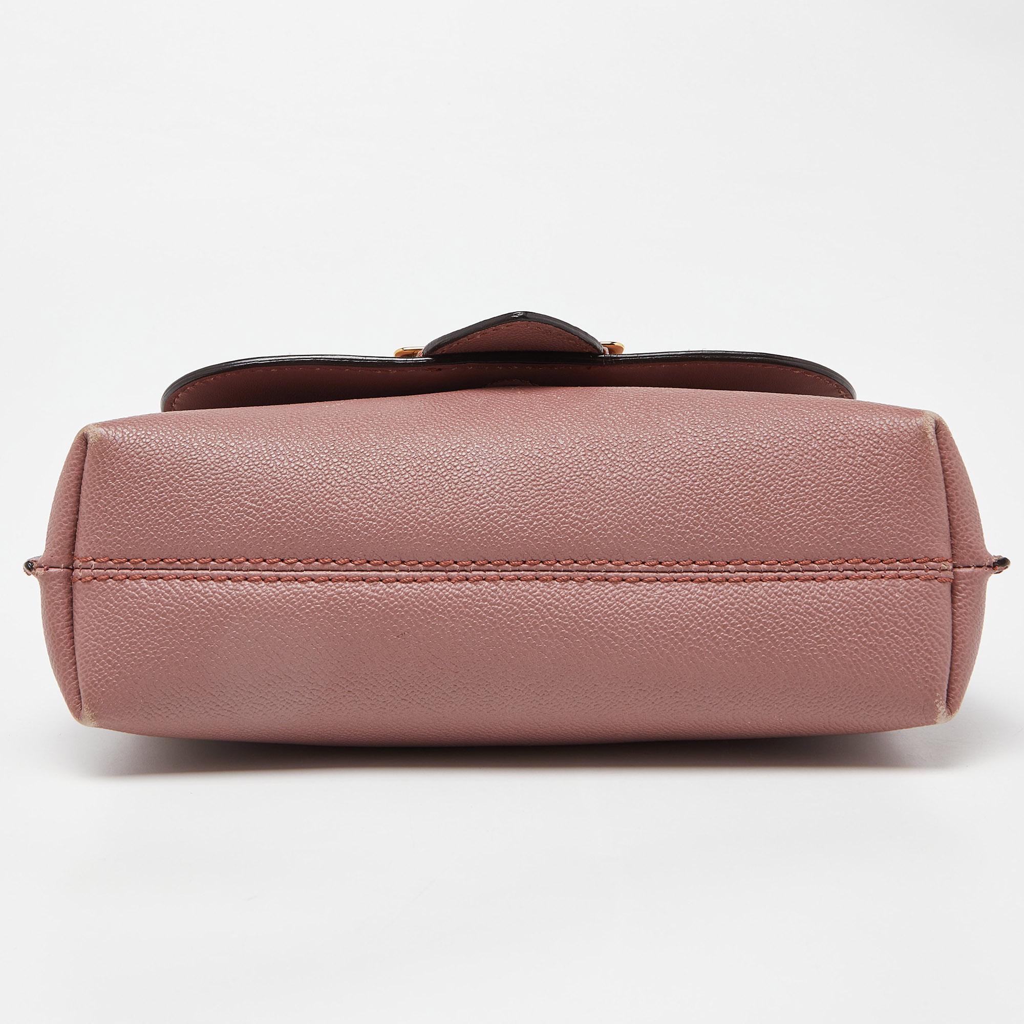 Burberry Blush Pink Leather Small Buckle Crossbody Bag 2